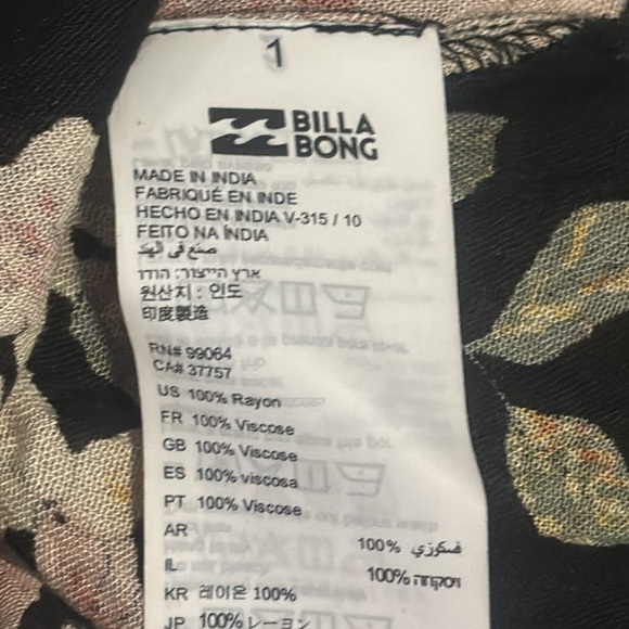 Billabong Dance on the Air Dress Floral Maxi Cottagecore Sleeveless Sheer Small - Picture 12 of 13